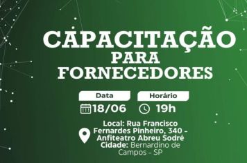 CAPACITAÇÃO PARA FORNECEDORES 