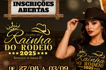 INSCRIÇÕES ABERTAS PARA A ESCOLHA DA RAINHA DO RODEIO 2025!