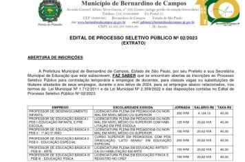 Processo Seletivo 02/2023