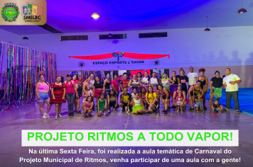 Muita energia e animação no Projeto Municipal de Ritmos!
