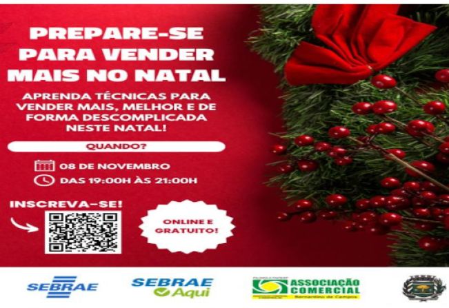 Notícia - Prepare-se para vender mais no Natal! - Prefeitura Municipal de  Bernardino de Campos