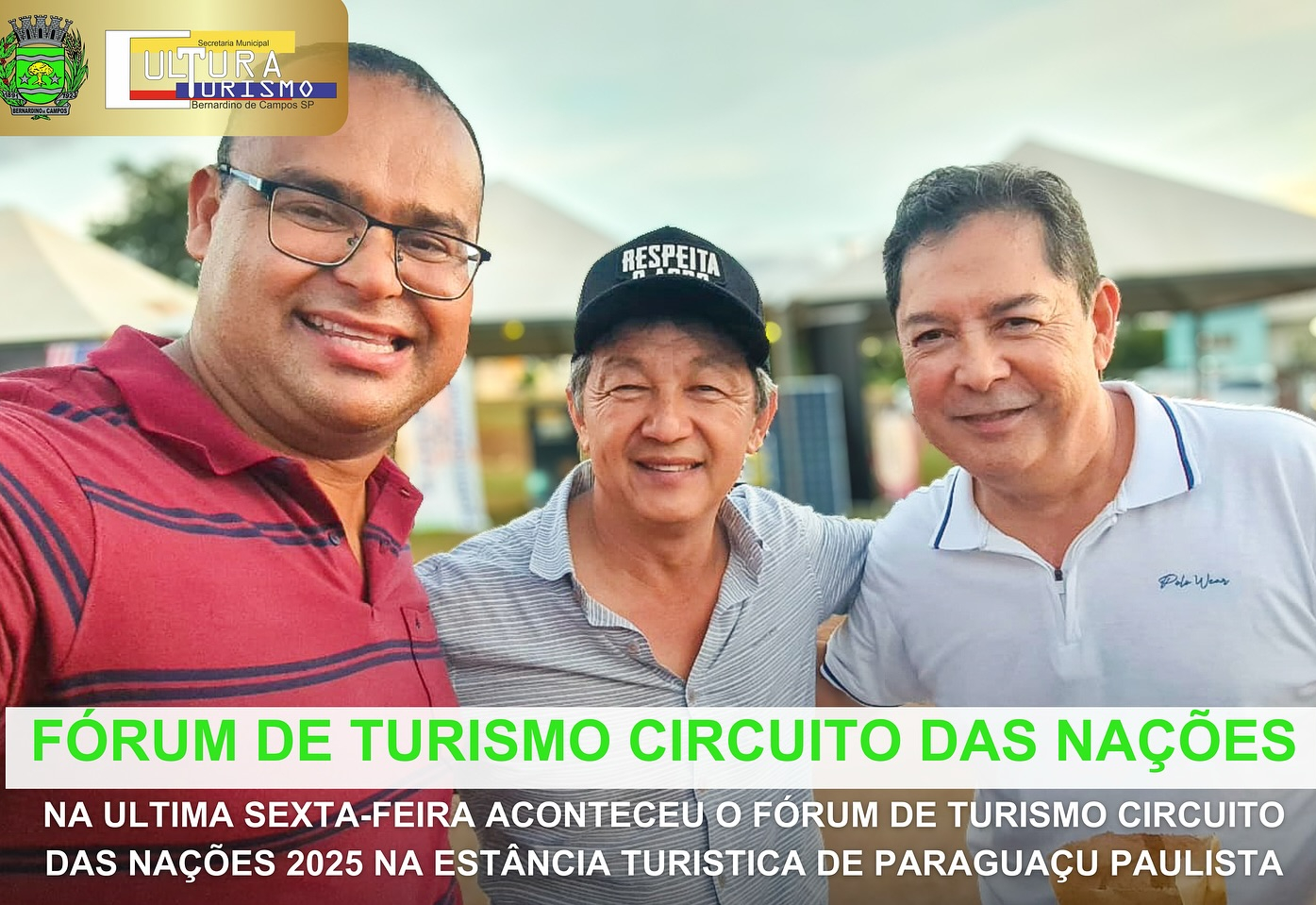 Bernardino de Campos presente no I Fórum de Turismo Circuito das Nações 2025